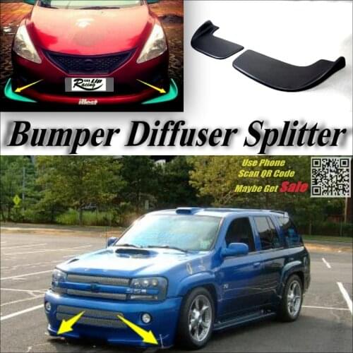 Car Splitter Diffuser Bumper Canard Lip For Chevrolet TrailBlazer Tuning Body Kit / Front Deflector Flap Chin Fin / Car Reduce