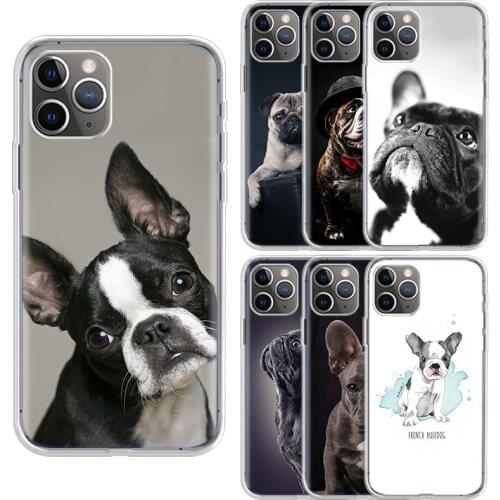 French Bulldog Dog Animals Case For Iphone 11 Pro Max Phone X XR XS MAX For Iphone 5 5S 6 6S 7 8 Plus 12 Pro Cover SE 2020 Coque