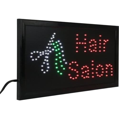 CHENXI led hair salon hair spa beauty shop business open neon signs flashing led advertising display 19*10 inch indoor