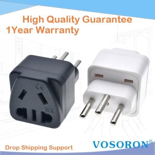 White Black 3pin Switzerland Conversion Plug Adapter US/EU/AU 3 Pin Switzerland Travel Plug Type J Swiss Plug Converter Plug