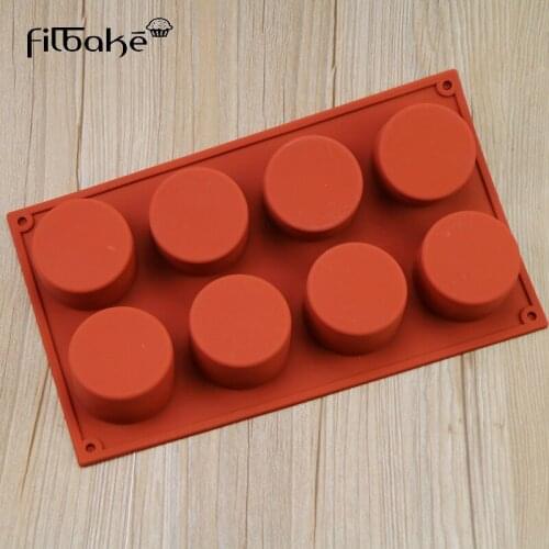 FILBAKE Creative Red 8 Round Cup Cake Mould Sweet Food Bakery Baking Cookie Cake Moulds Kitchen Dessert Tool New Style 2019