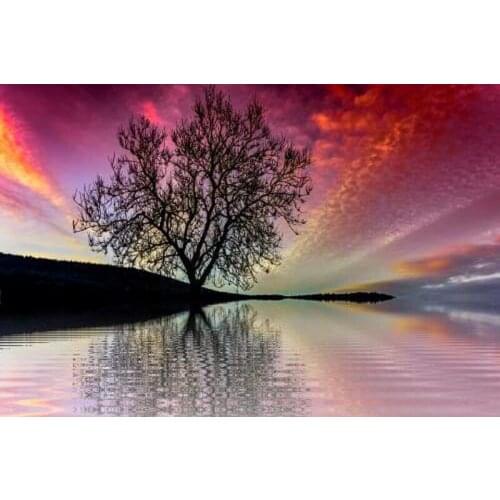 GLymg Embroidery Handicrafts 5d Diamond DIY Painting Rhinestones Diamond Embroidery Auburn Sunset Diamond Wall Arts Decor