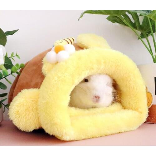 Hamster Pet Cotton House Small Honeypot Winter Warm Pet Bed Nest Hedgehog Cage Bird Cage Hamster Toy Rabbits Carrier Accessories
