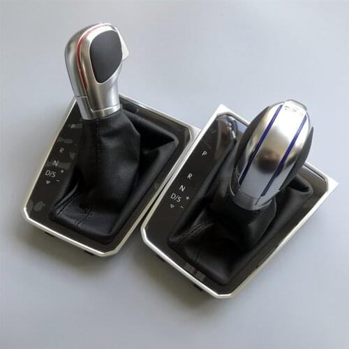 1pcs DSG Gear head Gear DSG Shift Knob Lever Cover Red lines and white lines Dust cover For VW Passat B8 cc 713 203