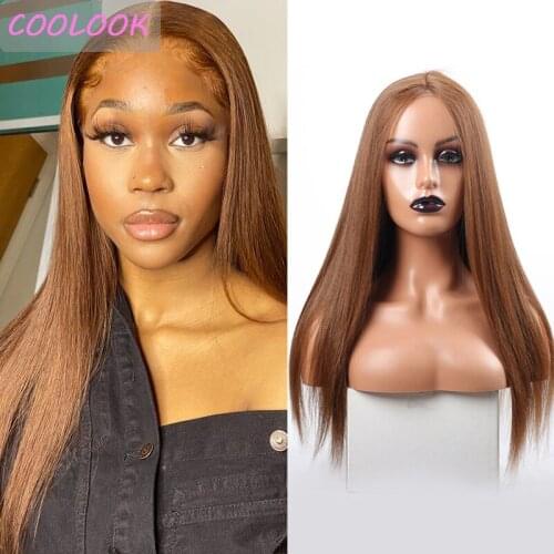 Honey Brown Straight Lace Wigs for Black Women Supple Golden Cosplay Wig Heat Resistant Synthetic Lace Front Wig Perruque Blonde