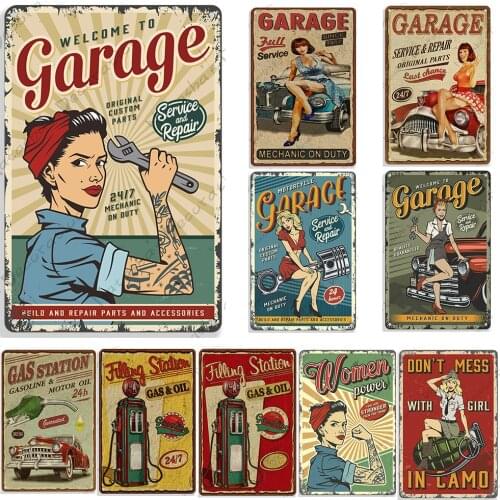 Car And Motorcycle Metal Signs Poster Metal Rusty Wall Plate Retro Poster Garage Metal Tin Sign Club Pub Bar Home Decoration