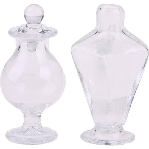 1:12 Dollhouse Miniature Glass Bottle Candy Jar Simulation Candy Bottle Model