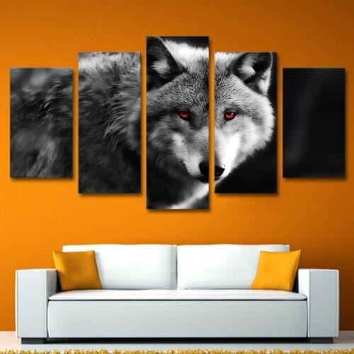 5pcs diy Diamond Painting Cross Stitch Wolf full square Diamond Mosaic beaded Embroidery Rhinestones H370
