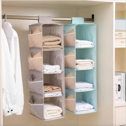 Organizer For Clothes Underwear Hanging Cabinet Organizers Transparent Foldable Storage Bag Home Supplies For Wardrobe Bedroom