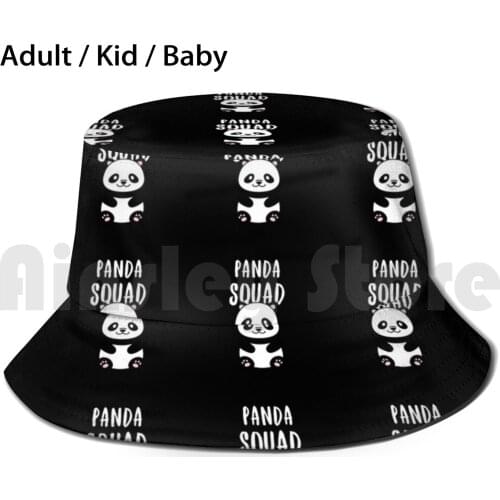 Panda Squad Bucket Hat Adult kid baby Beach Sun Hats Panda Squad Pubg Mobile Panda Random Squad Squads Pantons Squad Adopt