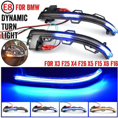 For BMW X3 X4 X5 X6 F25 LCI F26 F15 F16 2014-2018 Side Rearview Mirror Indicator Blinker Light Sequential Dynamic Turn Signal