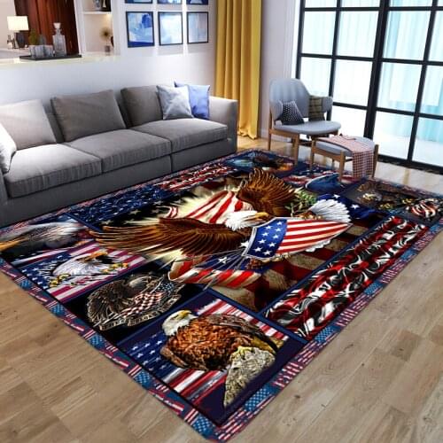 Ethnic style wolf pattern 3D luxury art Floor mat Door mat Anti-slip mat Carpet Bedroom Living room Home decoration