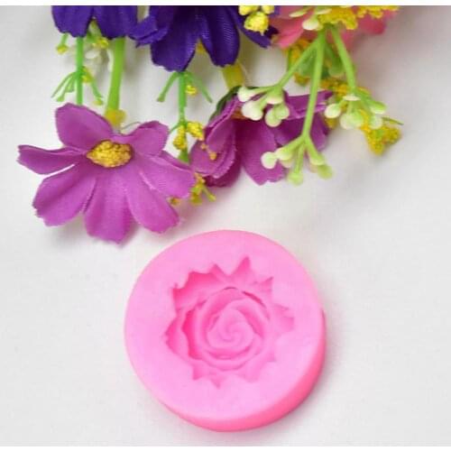 Rose Silicone Cake Mold 3D Flower Fondant Mold Cupcake Baking Chocolate Tool Moulds Candy Jelly Decoration M6R5