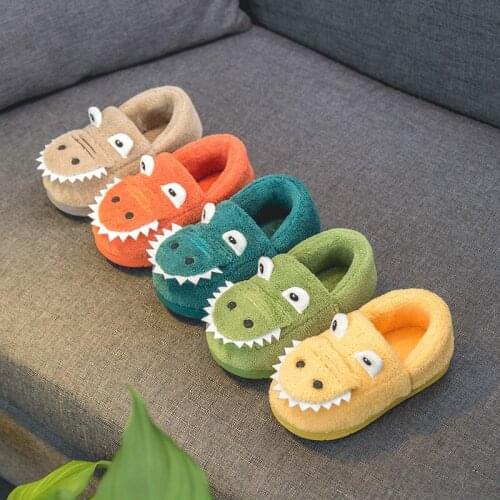 Childrens slippers All-Inclusive Cotton Cartoon Soft Home Indoor Baby Cotton Slippers Baby Boys Girls Shoes Warm Home Slippers
