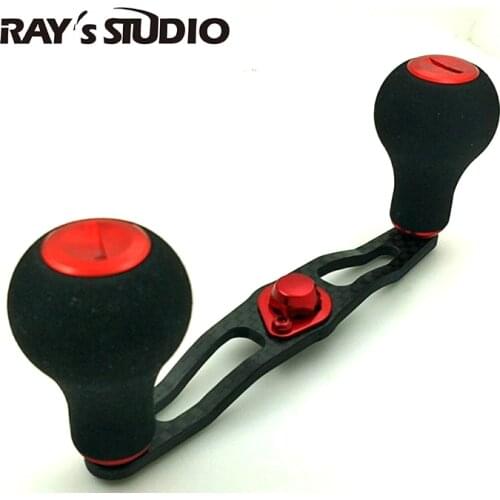 DIY carbon handle of fishing reel+EVA knobs,free shipping