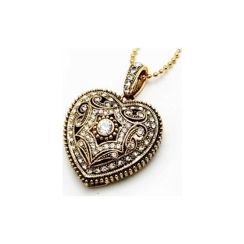Gold Heart necklace Jewelry Memoria USB Flash Drive 64GB Disk On Key Pen Drive 16GB 32GB Pendrive 1TB 2TB Usb Memory Stick Gift