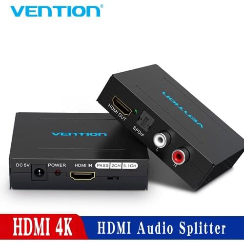 Vention HDMI audio splitter 4K high-definition computer revolution 5.1 stereo headphone fiber converter RCA Audio Extractor NEW