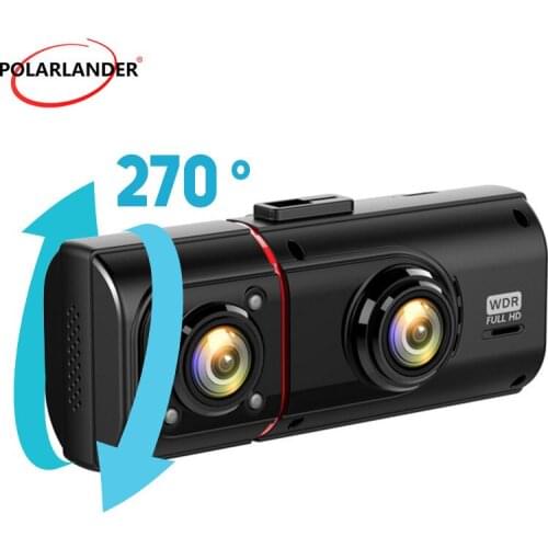 Driving Recorder Dual Recording GPS 1.58 Inch USB TF/SD Card Automatic Loop Recording 720P 270° Rotation Magnet Bracket WIFI LCD