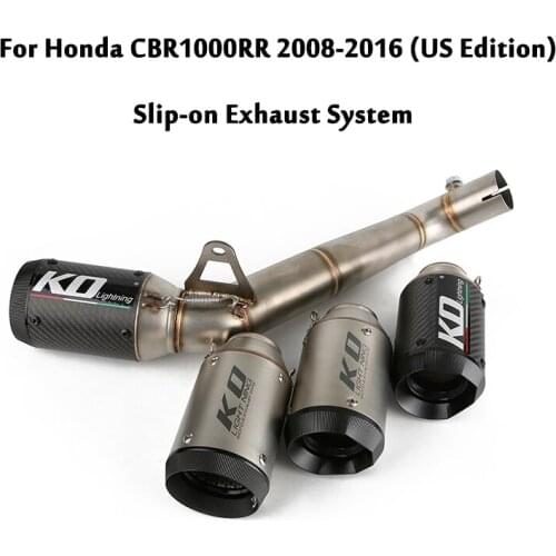 For Honda CBR1000RR 2008-2016 Exhaust Muffler 60.5mm Slip On Connecting Link Pipe Middle Section Modified For Motorcycle