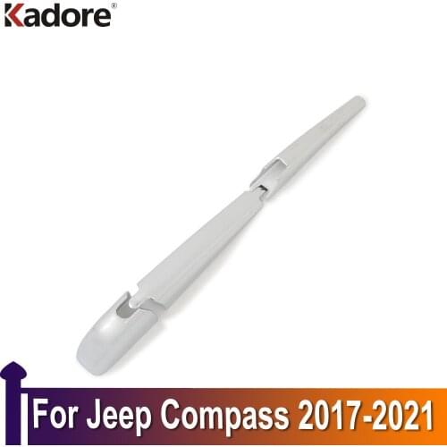 For Jeep Compass 2017 2018 2019 2020 2021 ABS Chrome Tail Rear Wiper Cover Trim Sticker External Car Accessories