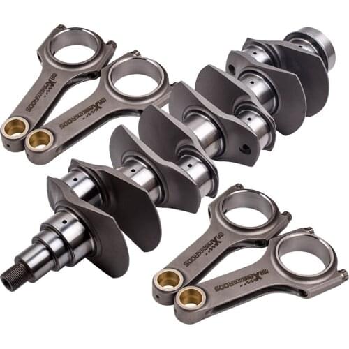 1800HP Billet 4340 Crank Crankshafts + Connecting Rods Kit For Fiat 128 Punto GT 1.4 67.4mm Conrods Piston Pin Balanced Pleuel
