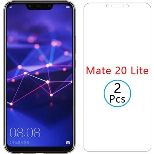 2pcs protective glass for huawei mate 20 lite screen protector tempered glas on mate20 light made 20lite film huawe huwei hawei