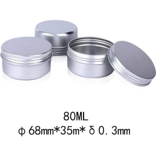 12 Pack 80ml Tins Containers Tea Aluminum Box Round Metal Lip Balm Balm Tin Storage Box Jar Containers with Screw Cap for Lip