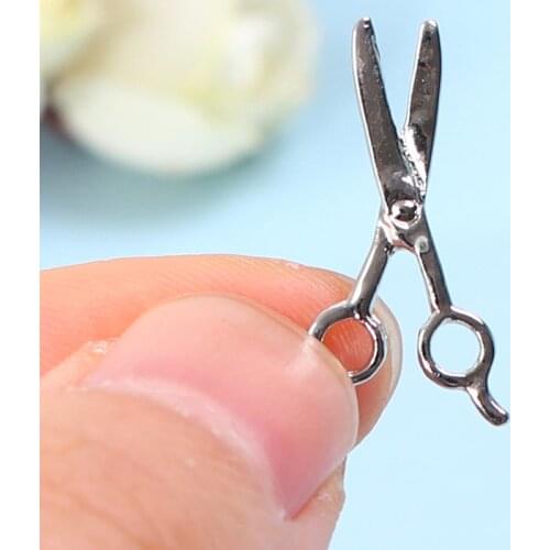 1:12 Dollhouse Miniature Mini Scissors Model Furniture Accessories Toys Hair Cutting Scissors Model