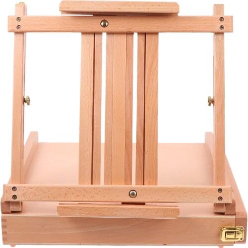 1pcs Desktop Easel Easel Wooden Artist Painting Easel With Drawer Painting Stand Desk Type Rack