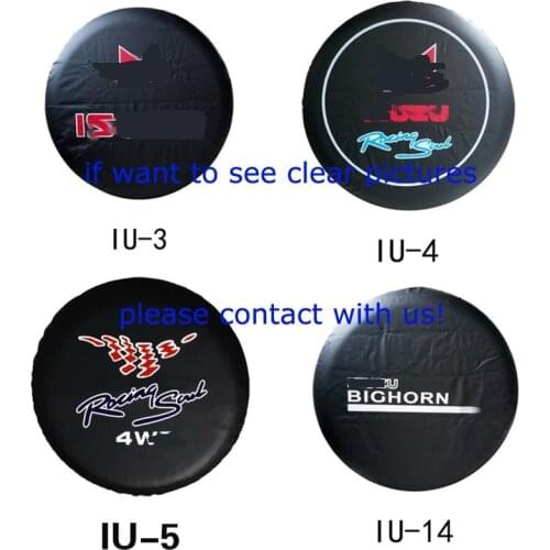 15 16 inch Auto Car Spare Tire Covers PU Leather I Suzu Car Trim Accessories Tyre Protector