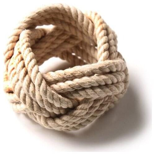 30Pcs Model Room Natural Jute Napkin Ring Rope Woven Napkin Buckle Linen Rope Napkin Ring for Wedding Christmas Party