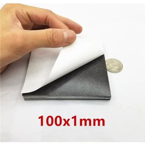 5/10pc 100*100*1 Meter self Adhesive Flexible Magnetic Strip white Rubber Magnet Tape Ad Rubber Magnet Photo fridge magnets glue