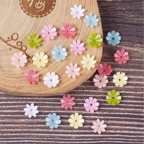 50pcs/lot new creative Imitation shell resin flower beads for diy Hairpin jewelry accessories hair material 10mm acrylic beads