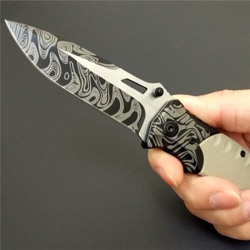 8" G10 Survival Rushed Knife Mini Portable Fold Camping Tactical Folding Pocket Outdoor Tools Hunting Edc Knifes Knives