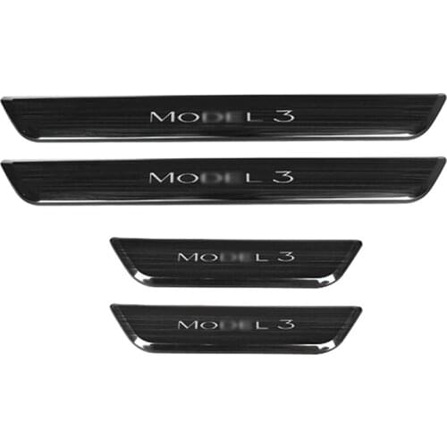 For Tesla Model 3 Auto Accessories Door Sill Protector Threshold Decoration Luminous Threshold Decoration
