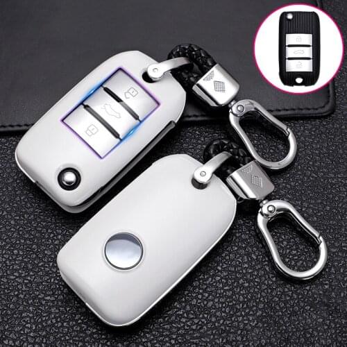 ABS Carbon Fiber Car Remote Key Full Cover Case Shell For Roewe RX5 2017 i6 ERX5 i5 RX8 RX3 For MG6 MG ZS EV EZS HS EHS Keychain