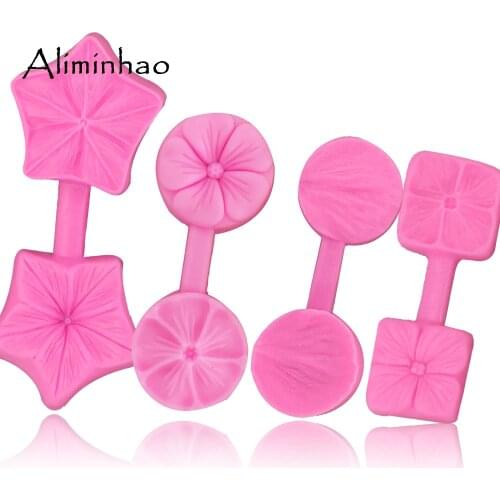 B1401 1PC Embossed flower pattern Silicone Fondant Soap Moulds Candy Cake Molds Sugar Arts DIY Wedding Cake Decorating Tools