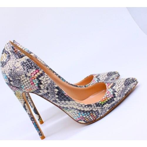 Free shipping fashion women pumps snake python printed pointed toe high heels sandals shoes boots bride wedding pumps 12cm 10cm