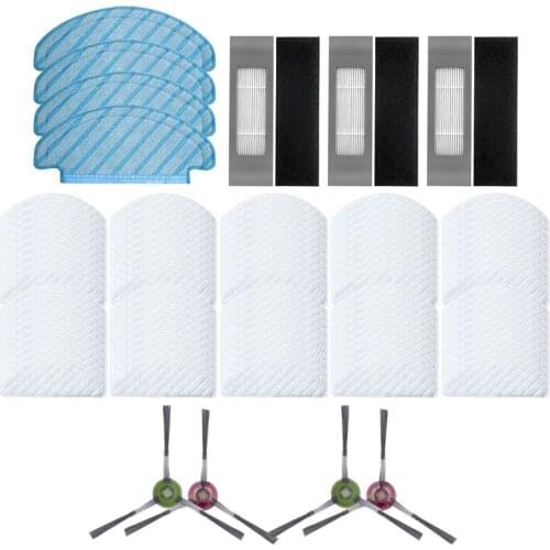 Side Brush Filters Mop Cloth for Ecovacs Deebot OZMO T8 & 100Pcs Disposable Rags for Ecovacs Deebot Ozmo T8