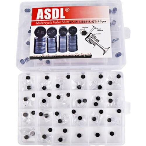 Motorcycle Engine Parts Adjustable Valve Pad Shims 7.48mm Complete Valve Shim Kit Cams 1.225 ~ 3.475 (include 5pcs) #b