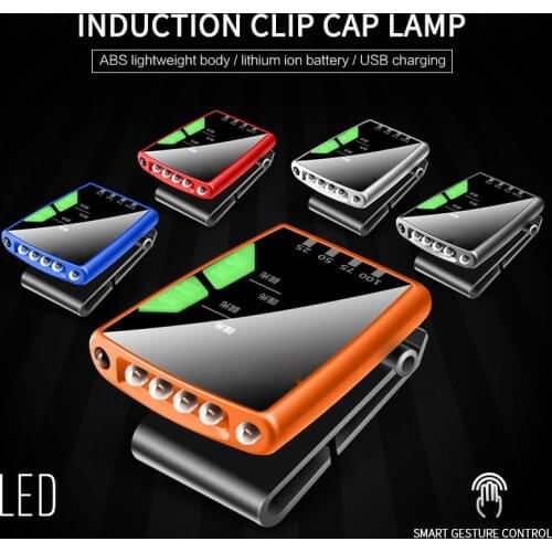 New 4 LED Sensor Touch Cap Light Hat Lamp Light Headlamp Torch Black Hiking Flashlight Cycling Flash Lights Outdoor Riding