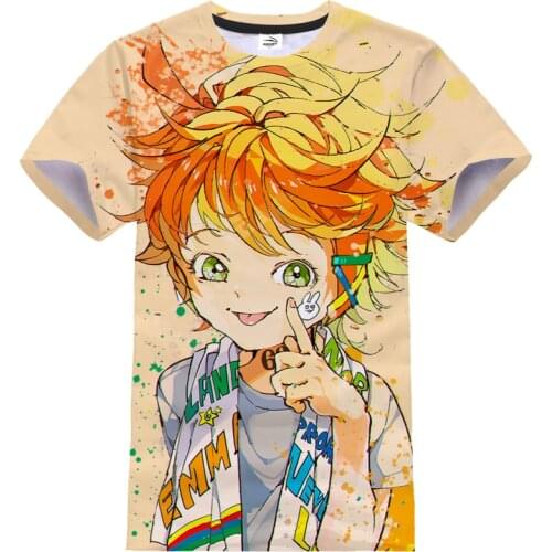 The Promised Neverland T-shirt Men Women Casual Anime Cosplay Streetwear O-Neck Tshirt Shirt Tees Tops Male Plus Size