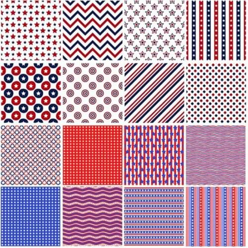 2 Sizes Multi Pattern Cotton Patchwork Fabric For Clothing Bags Decoration DIY Handmade Crafts Quilting Home Textile Supplies