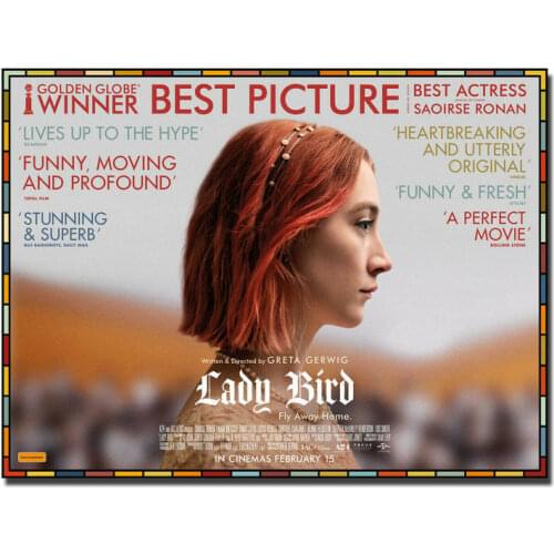 J0258 Saoirse Ronan Comedy Film Lady Bird Movie Silk Posters and Prints wall art Art Poster Home Decor