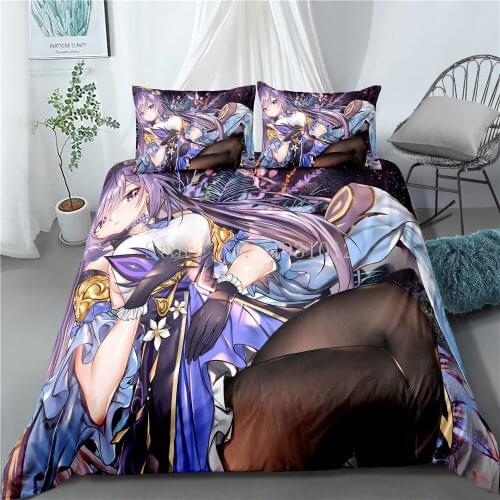 3Pcs Game Original God Duvet Cover 3D Printing Adventure Game Bedding Set Cartoon Animation Bedclothes (no sheet)