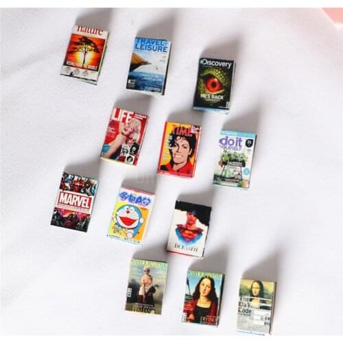 3PCS 1:12 Scale Dollhouse Miniature Comic Book Mini Magazine Pretend Play Doll House Furniture Decration Accessories Toy