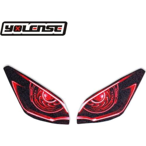 Motorcycle 3D Front Fairing Headlight Stickers Guard Head light protection Sticker For YAMAHA MT-09 Tracer MT09 MT 09 2016-2019