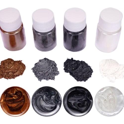 4 Pcs/set Mixed Color Resin Jewelry DIY Making Craft Glowing Powder Luminous Pigment Set Crystal Epoxy Material