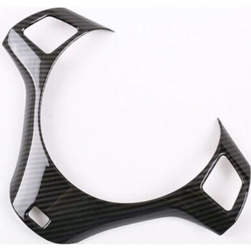 Carbon Fiber Black Steering Wheel Cover Trim For BMW 3 Series E90 E92 E93 2005-2012 Interior Accessories