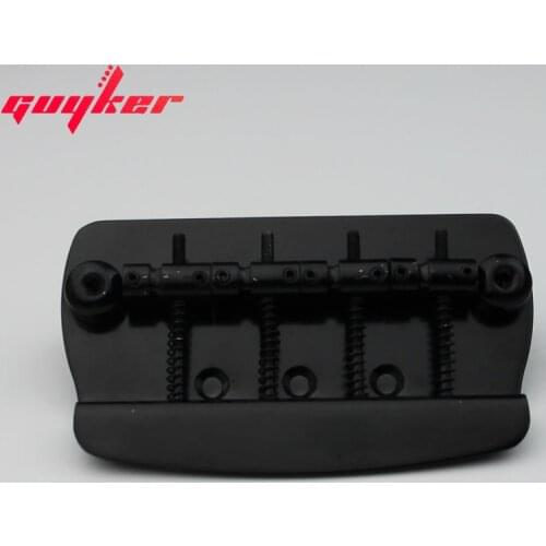 New 4 String Hard Tail Fixed Bass Electric Guitar Bridge MMB-4 Black